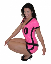 Sporty catsuit met tailleband