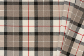 Schotse ruit taupe