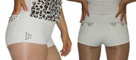 Leren hotpants met studs