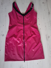 Fuchsia lak jurkje met rits maat 46/48