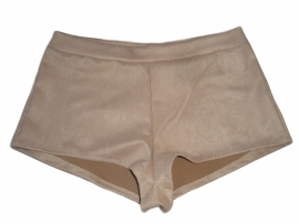 Suedine hotpants beige