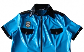 Heren lak shirt politie-look