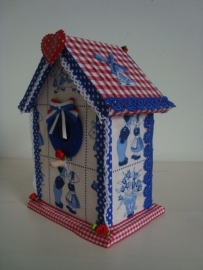 Delfts blauw vogelhuisje