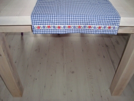 Boerenbont blauw-wit tafelloper