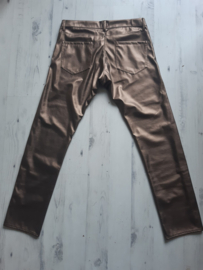PU leren skinny brons W33 L30(76cm)