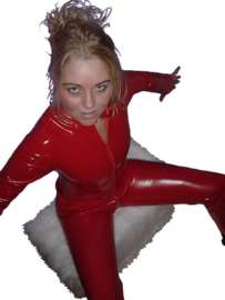 Rode lakcatsuit