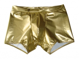 Gouden lak short heren langer pijpje