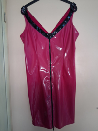 Fuchsia lak jurkje met rits maat 46/48