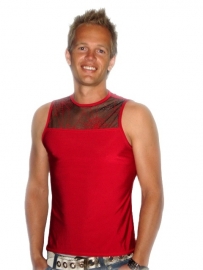 Rood herenshirt met spinneweb