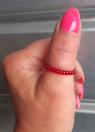 Ring elastisch ruby red