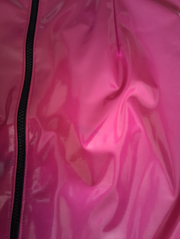 Fuchsia lak jurkje met rits maat 46/48