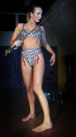 Lingerie setje panterprint maat 75B/S