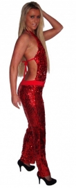 Catsuit van pailletten stof