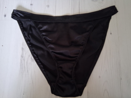 Zwart satijnen bikini maat S