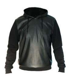 Leren heren hoodie/sweater