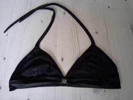 Zwart satijnen bikini maat S