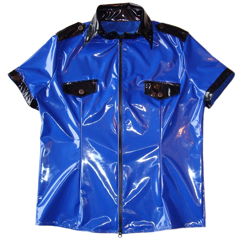 sirene Tenen radicaal PVC shirt politie-look | Heren shirts | Brizjied Fashion