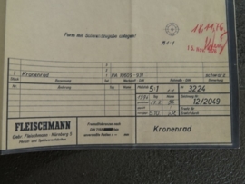 3224 / 3226 Porsche 911 Polizei / Rijkspolitie wormwiel (origineel 15-11-1976)