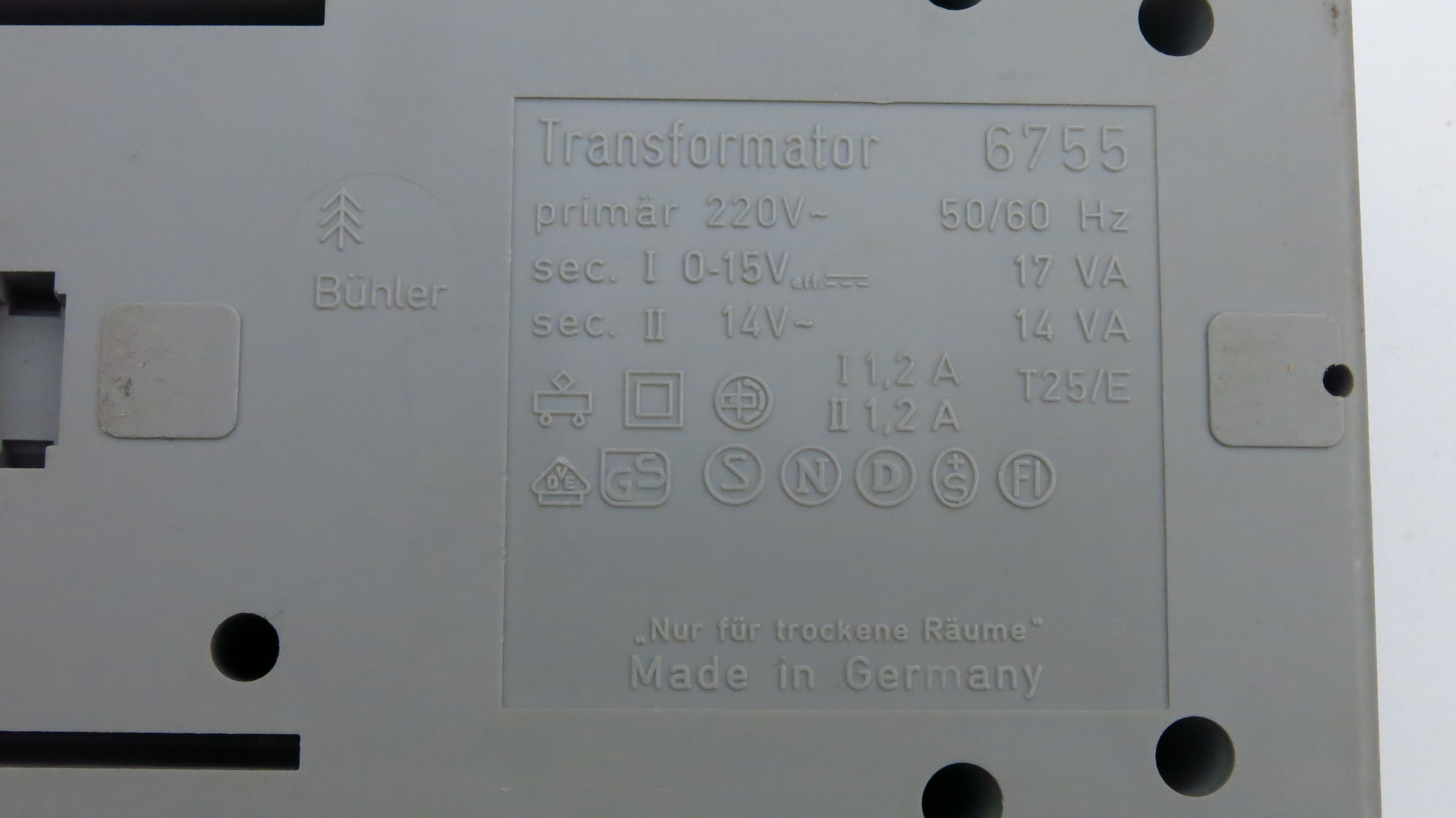 Fleischmann regelbare transformator 6755