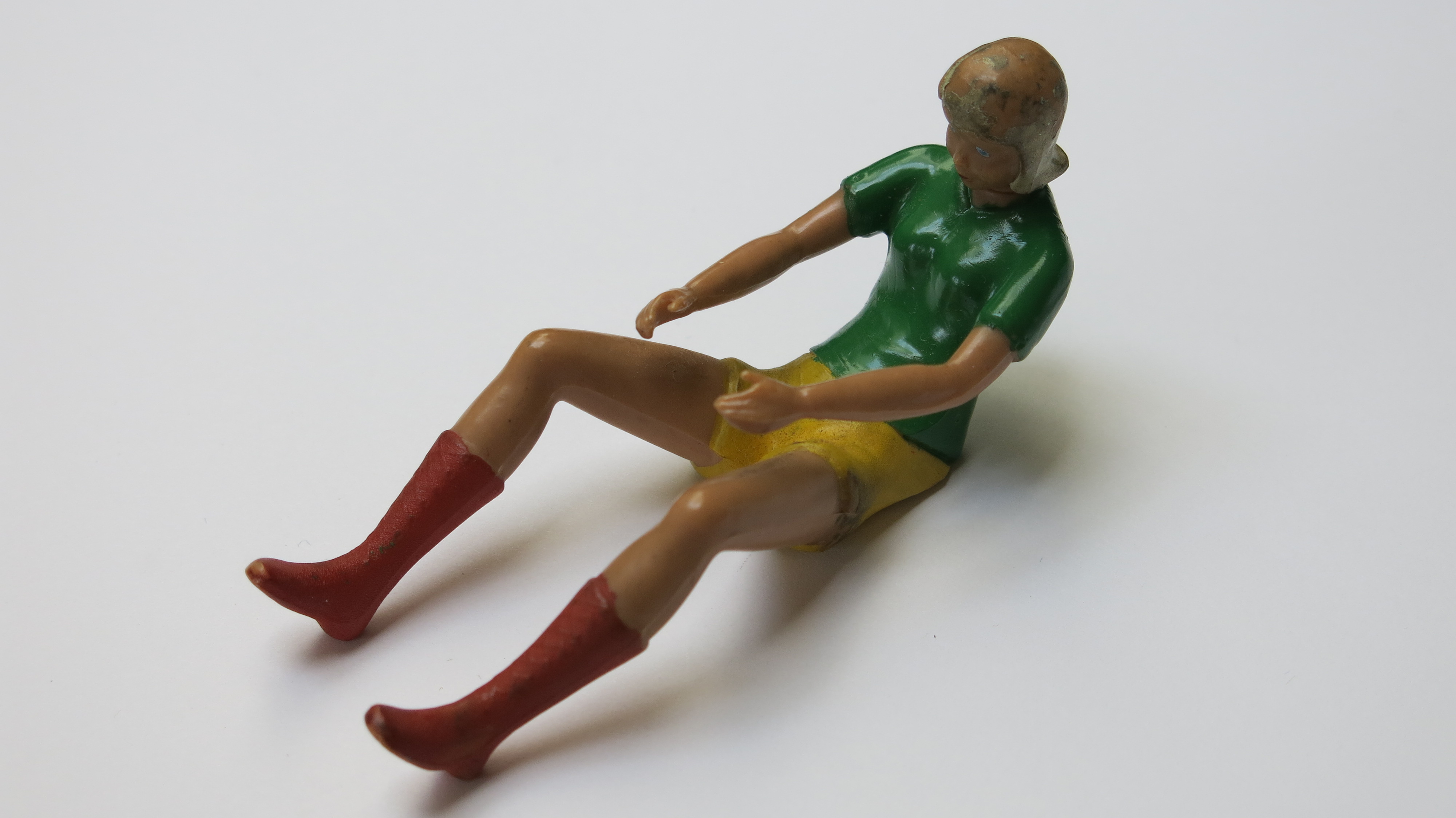 Go-Cart racefiguur vrouw met witte helm