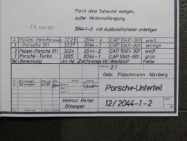 3224 - 3227 Porsche 911 bodem (vouwnaad gedraaid)