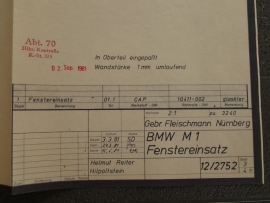 3240 BMW M1 raam (origineel)