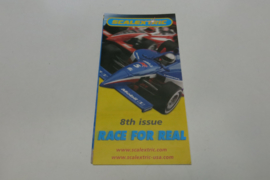 Scalextric folder 8rd issue "Race for real"