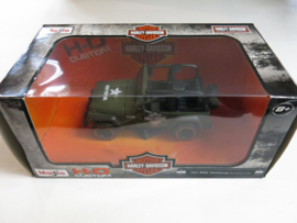 Maisto, Jeep Wrangler Rubicon "Motor Harley-Davidson Cyclus" (groen)