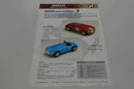 Ninco documentatie Ferrari 166MM Barchetta