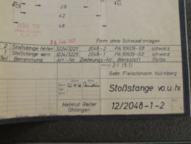 3224 - 3227 Porsche 911 voor- achterbumper (origineel 26-08-1977)