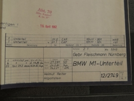3240 - 3241 BMW M1 bodem (origineel)