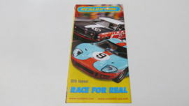 Scalextric folder 6rd issue "Race for real"