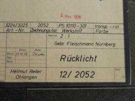 3224 - 3227 Porsche 911 achterlicht (origineel 02-11-1976)