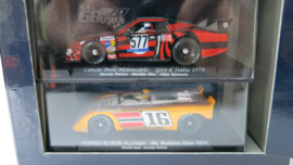 Fly GB track / Carmodel, set met 4 slotcars in verzameldoos