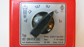 Titan regelbare transformator, type 102 Universal (1,2 amp.)