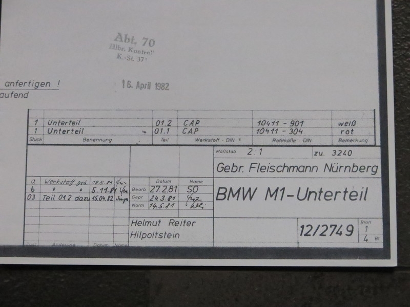3240 / 3241 BMW M1 bodem