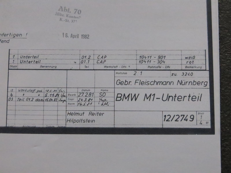 3240 / 3241 BMW M1 bodem