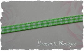 (RU-009) Ruitjesband - lime - 5mm