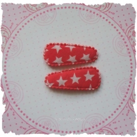 (HOBd-025) 2 baby hoesjes - sterretjes - rood