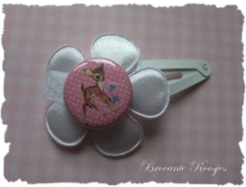 (FB-004) Flatback button - hertje - stipje - roze