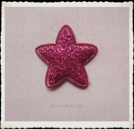 (Ster-032) Ster - glitter - fuchsia - 25mm