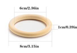 Houten ring - 8cm
