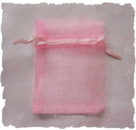 (Oz-004) Organza zakje - roze - 10x15cm