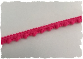 (BO-013) Mini bolletjesband - fuchsia