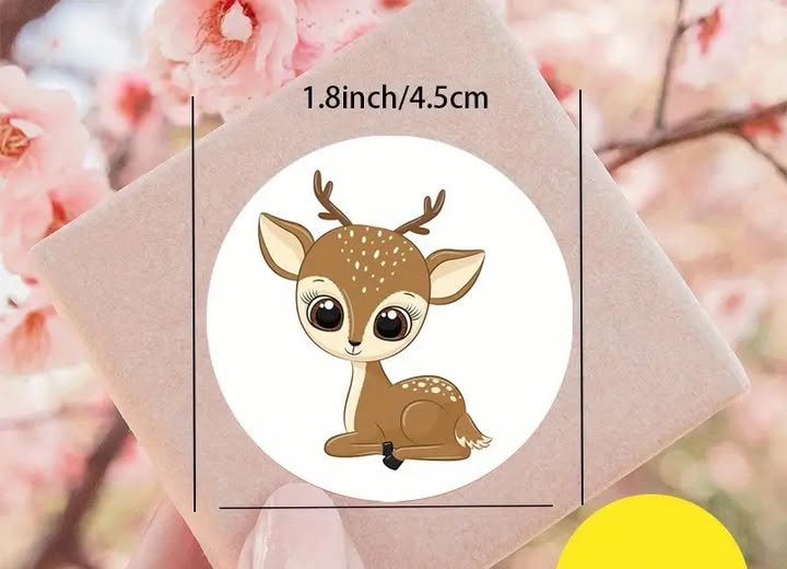 (STICK-006) Sticker - Bambi - hertje - 4,5cm