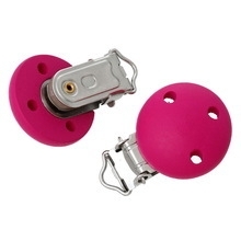 (SPE-017) Speenclip - hout - fuchsia