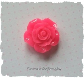 (FLr-015) Flatback - roosje-  fuchsia - 20mm