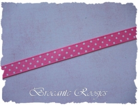 (STG-001a) Stippenband - grosgrain - roze - 10mm