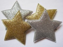 (Ster-054a) Ster - glitter - goud - 5cm