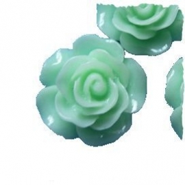 (FLr-016) Flatback - roosje - mint - 20mm*